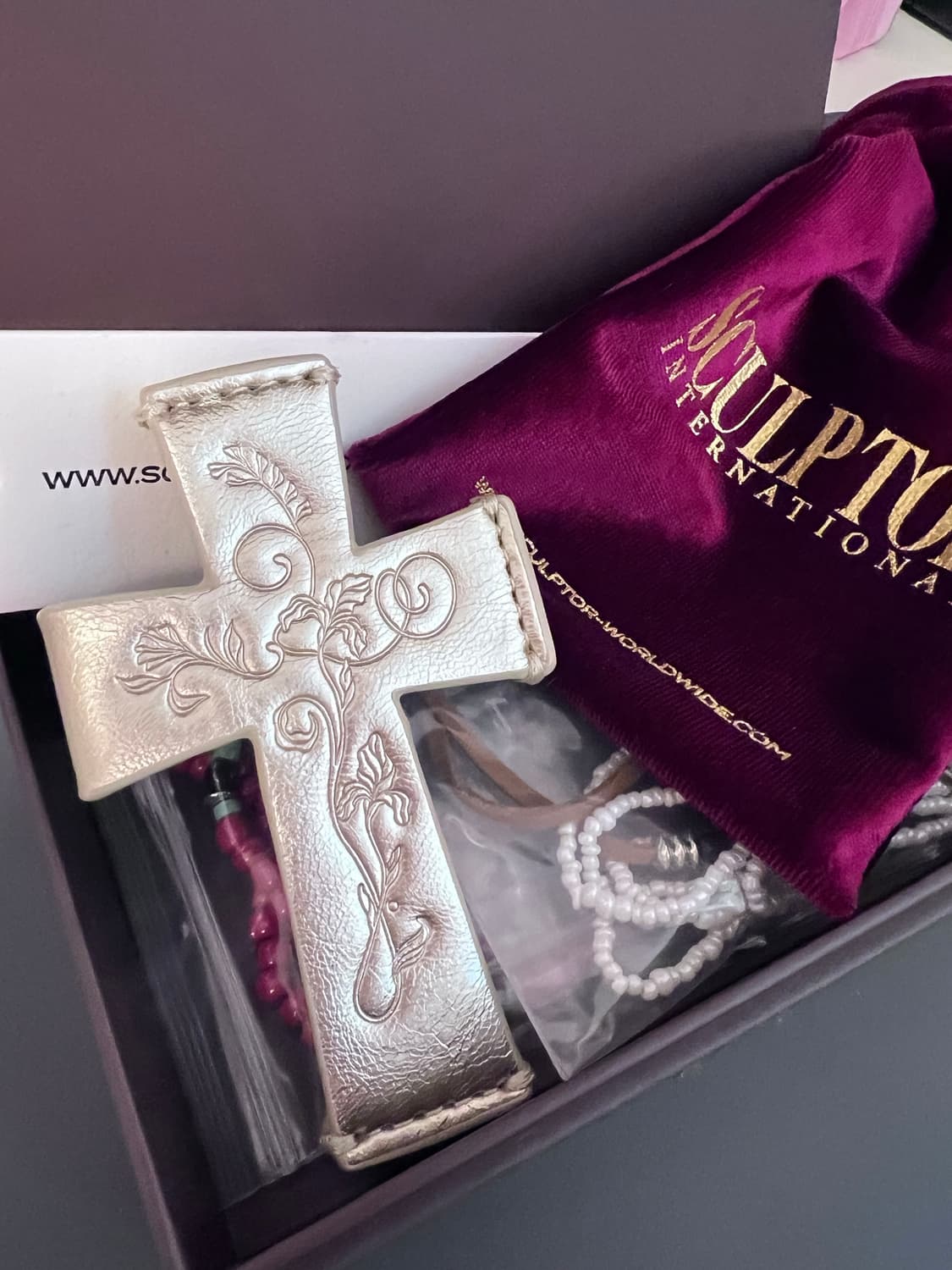 스컬프터 크로스 스트랩 레이어드 월렛 지갑 골드 카드홀더 상품이미지2