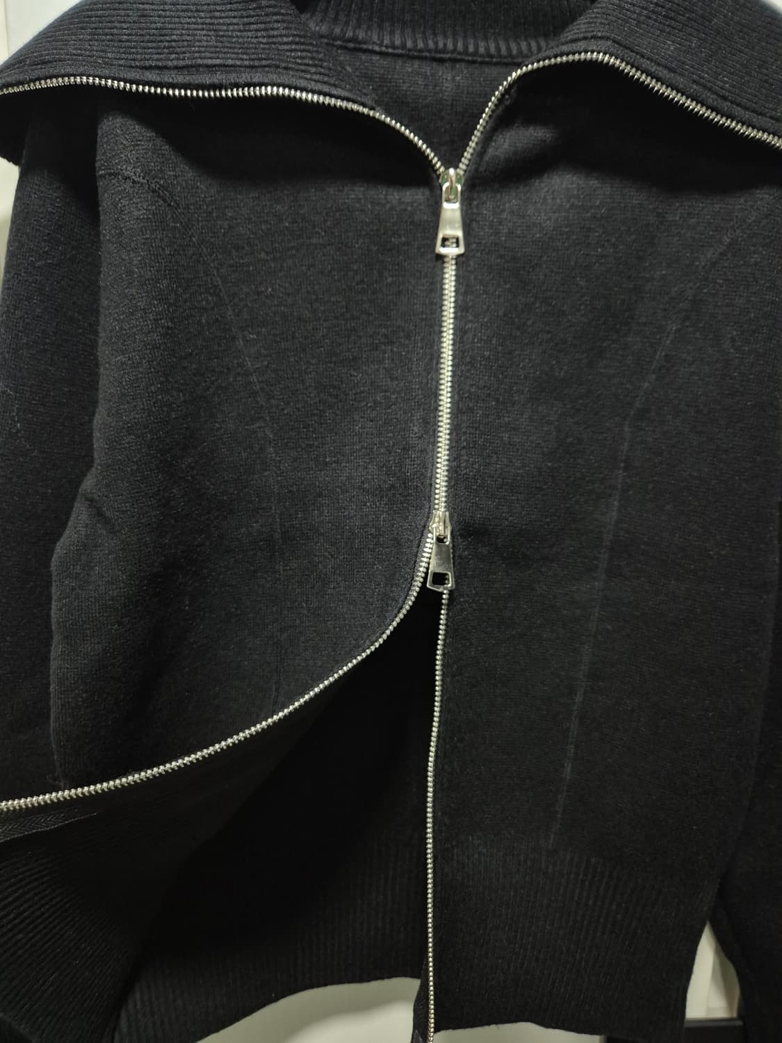 빈티지 가디건 집업 봄니트 블랙 상품이미지5