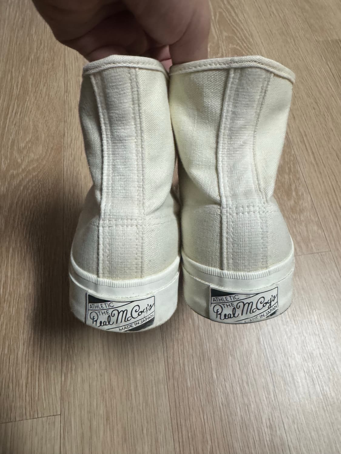 9(270-280) 리얼맥코이 아이보리 캔버스 하이탑 스니커즈 상품이미지3