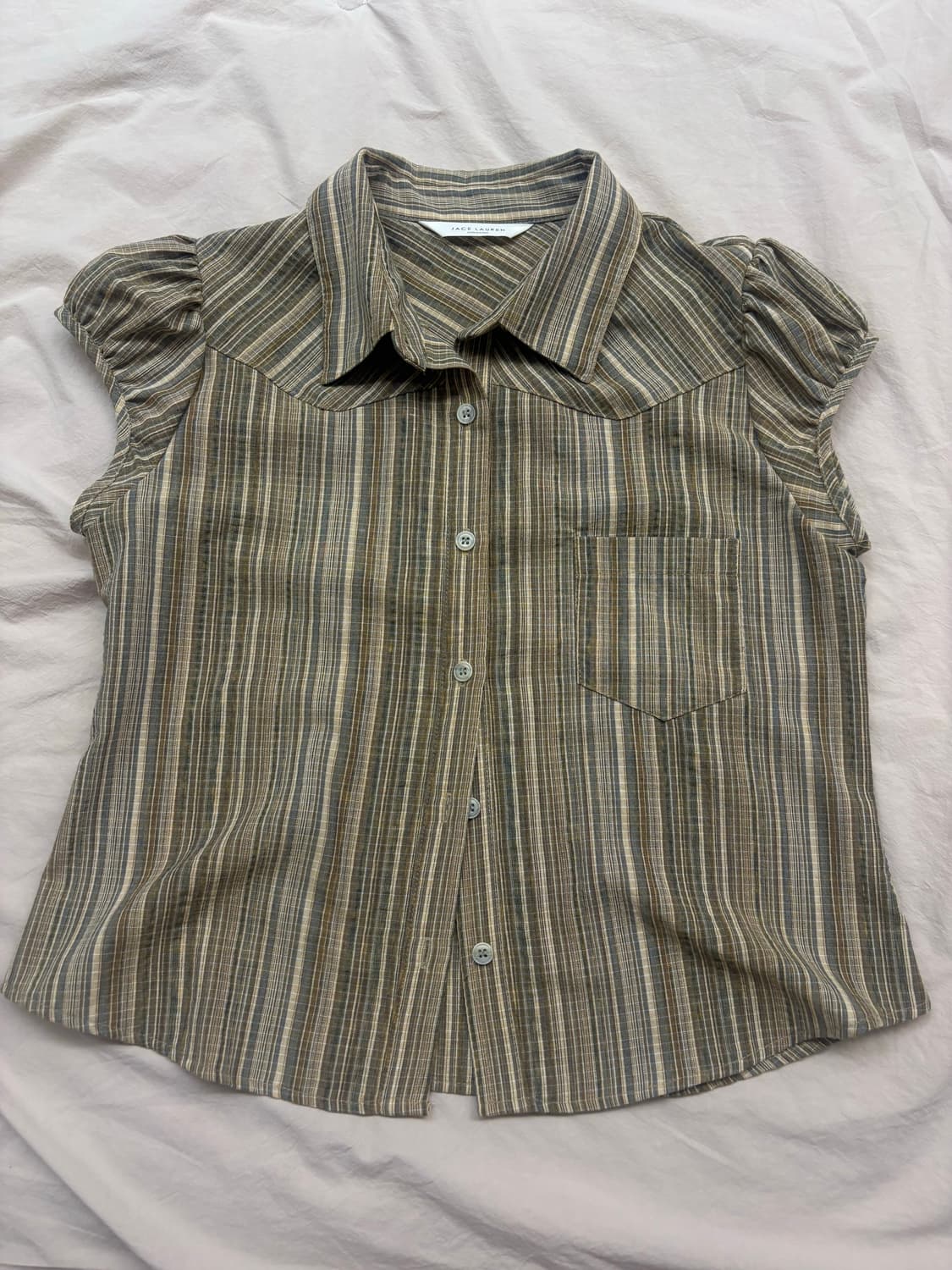 빈티지 스트라이프 반팔 셔츠 상품이미지1