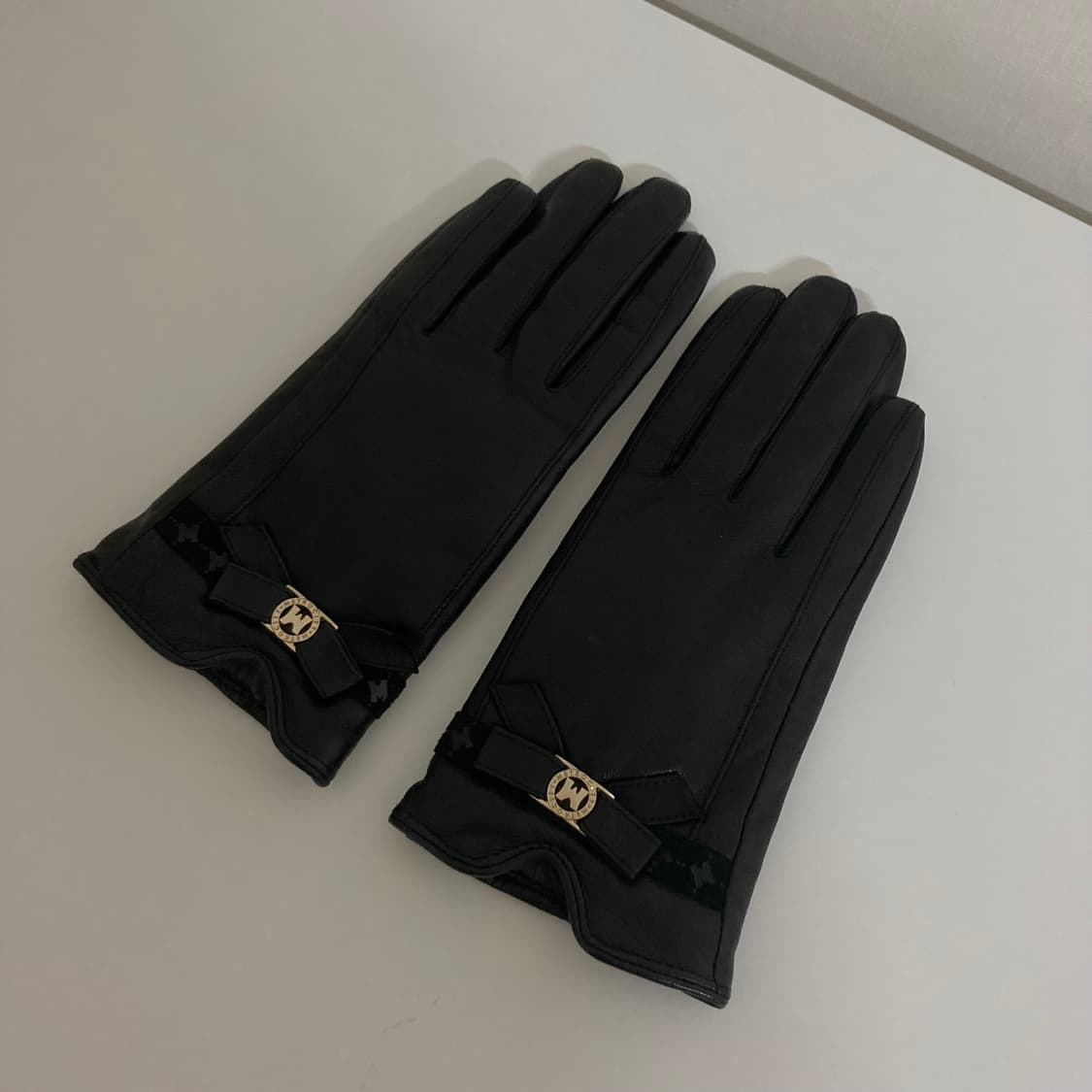 거의새것) 정품 메트로시티 여성 가죽 장갑 블랙 상품이미지1