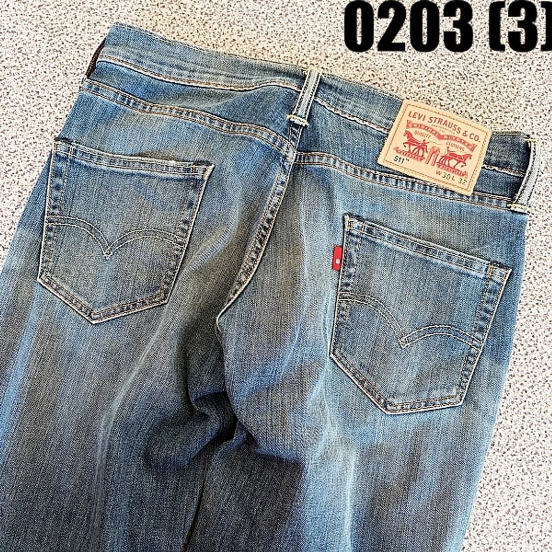 [W30L32] 리바이스 511 워싱 일자핏 데님 팬츠 청바지 상품이미지5