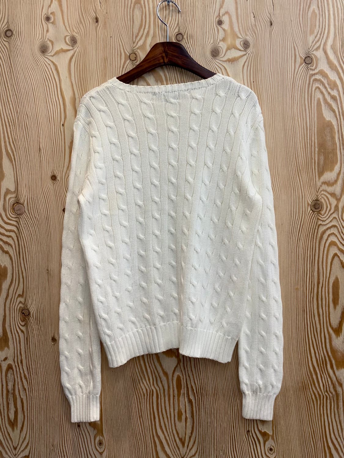 폴로 랄프로렌 케이블 니트 화이트 상품이미지3