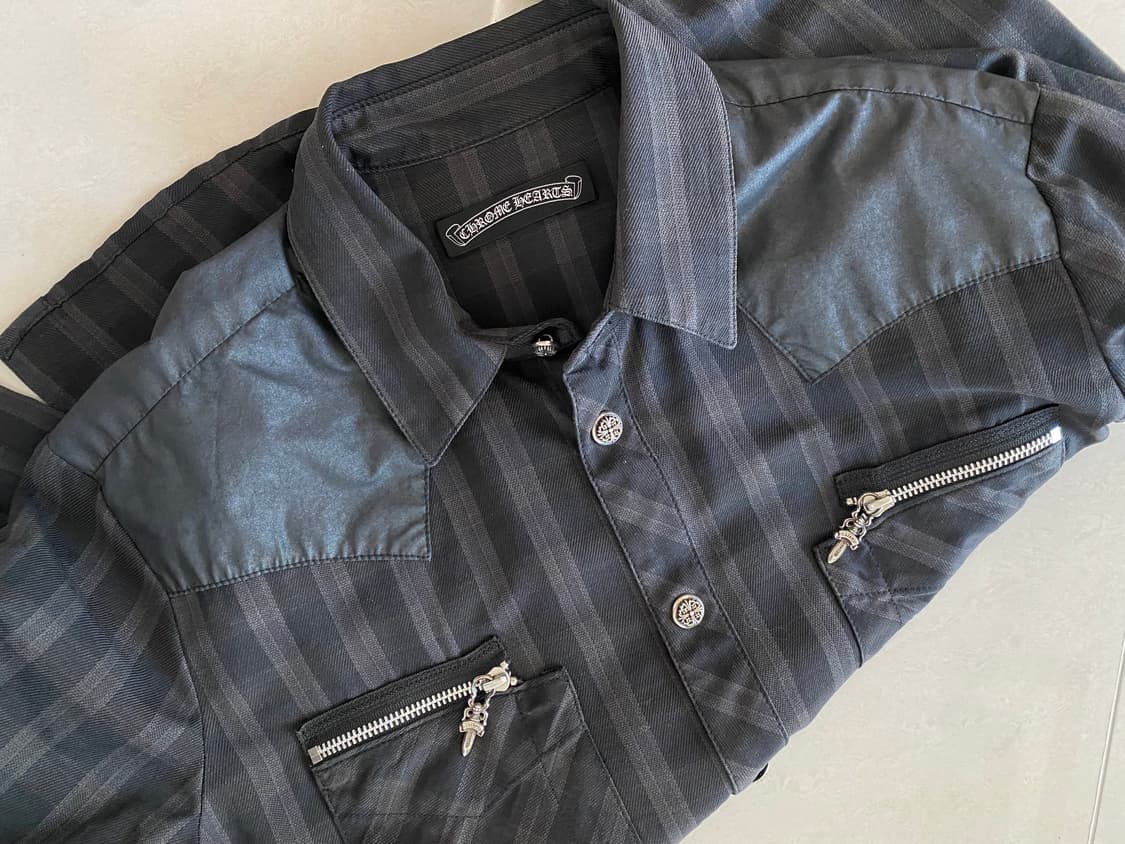 크롬하츠 빅 크로스 패치 플레어 웨스턴 셔츠  상품이미지3