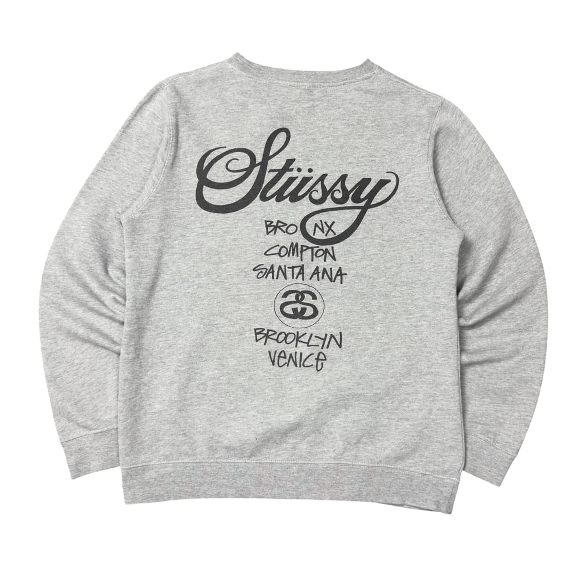 (S) 00s 스투시 월드투어 맨투맨 그레이 상품이미지3