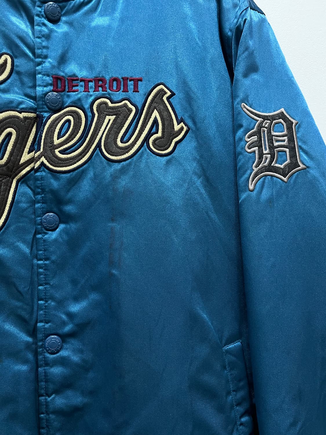 MLB 디트로이트 타이거즈 누빔 블루종 바시티자켓 105 상품이미지5
