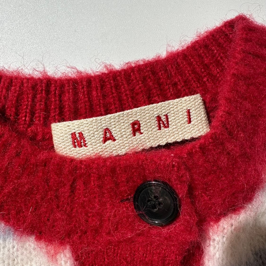 마르니 모헤어 스트라이프 라운드넥 크롭 니트 가디건 상품이미지5