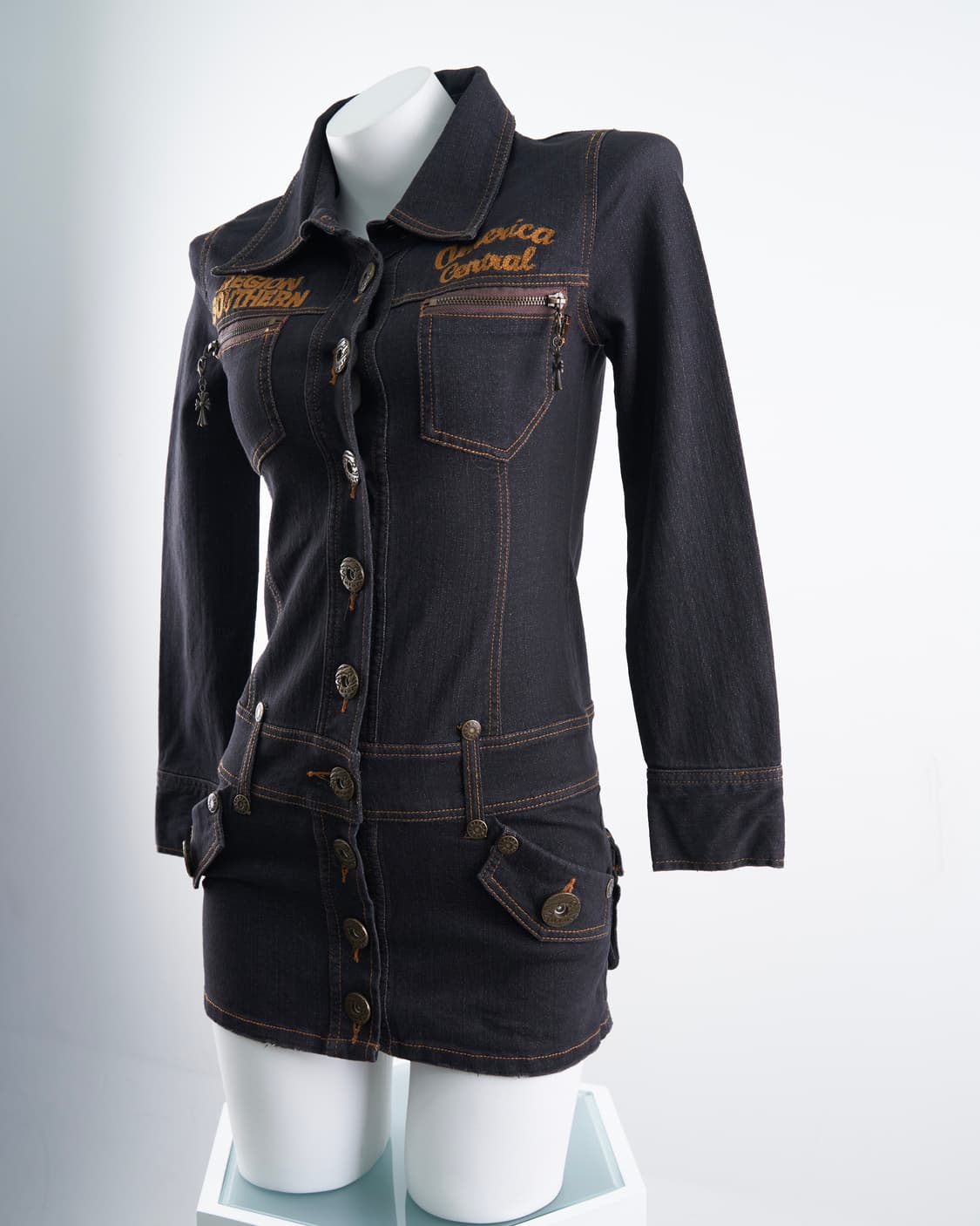 d.i.a 오네갸루 포켓 디테일 데님 원피스 상품이미지3