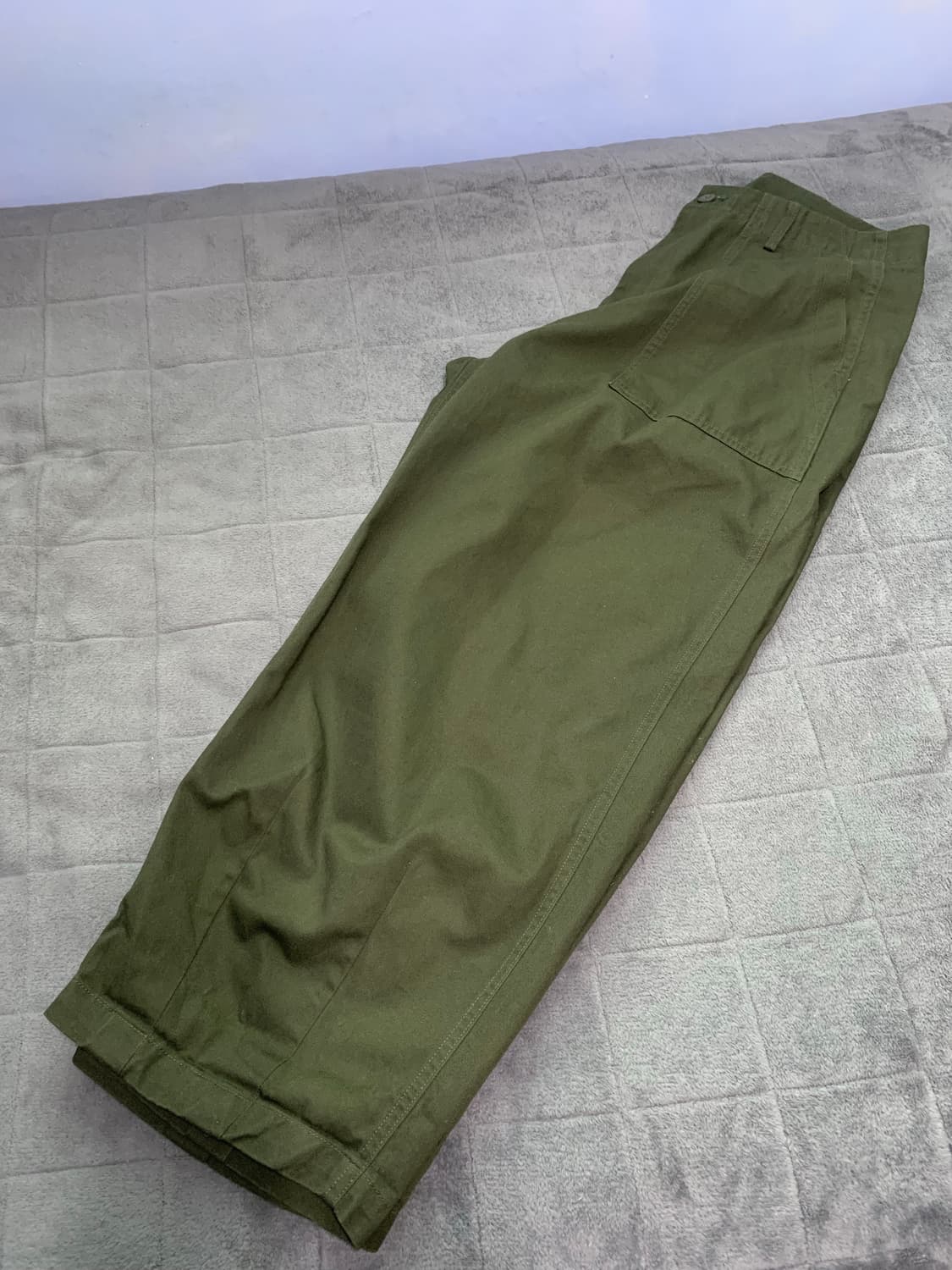 무탠다드 와이드 퍼티그 벌룬팬츠 카키 33 상품이미지5