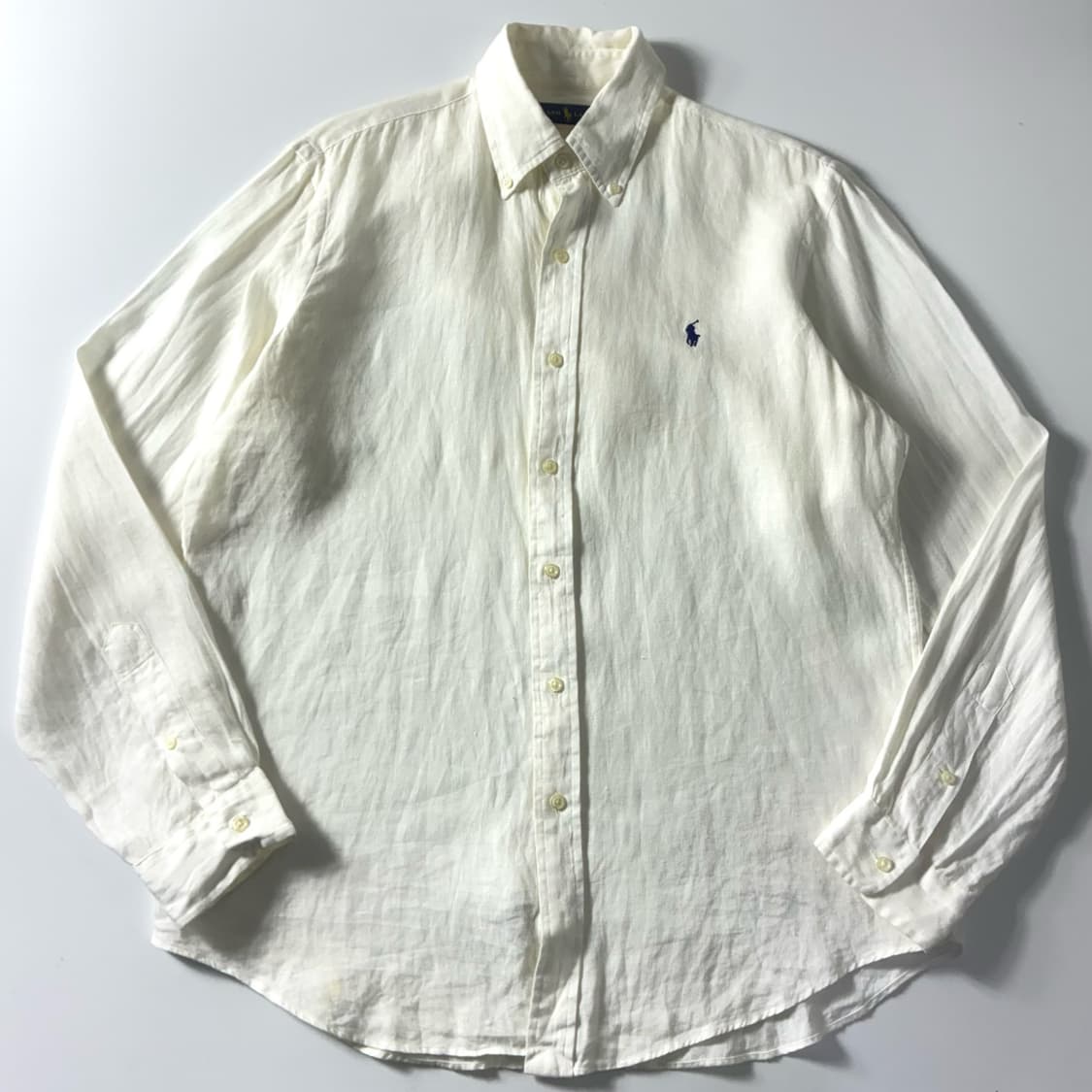 Polo  폴로 랄프로렌 자수 화이트 린넨 셔츠  상품이미지1