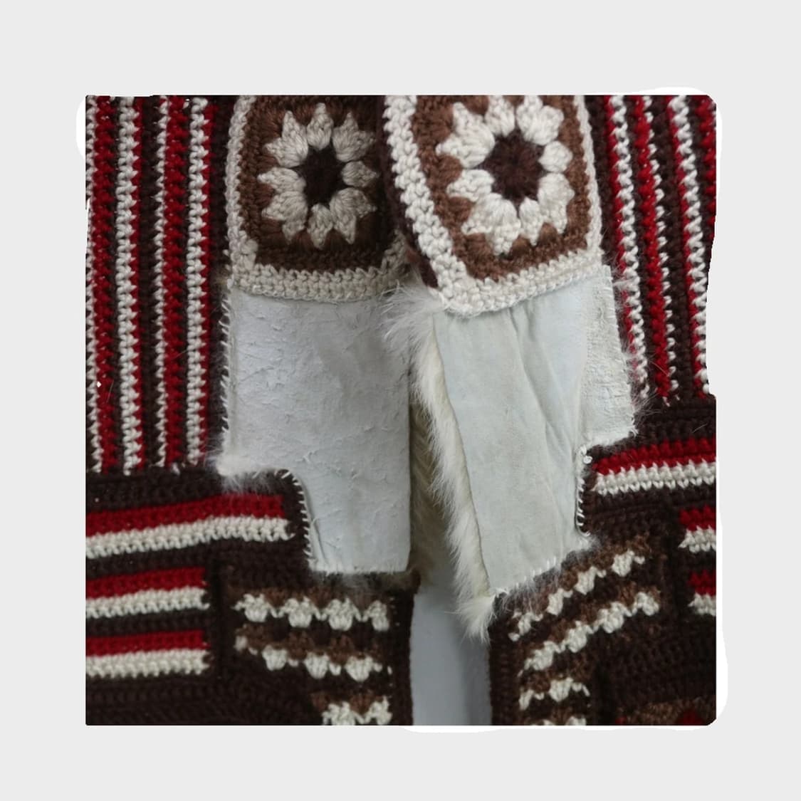 패치워크 울 니트 목도리 63349 상품이미지2