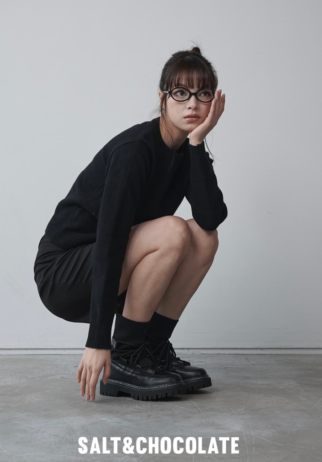 [새상품] 솔트앤초콜릿 니트 삭스 부츠 아이브 이서, 이세영 착용 상품이미지1