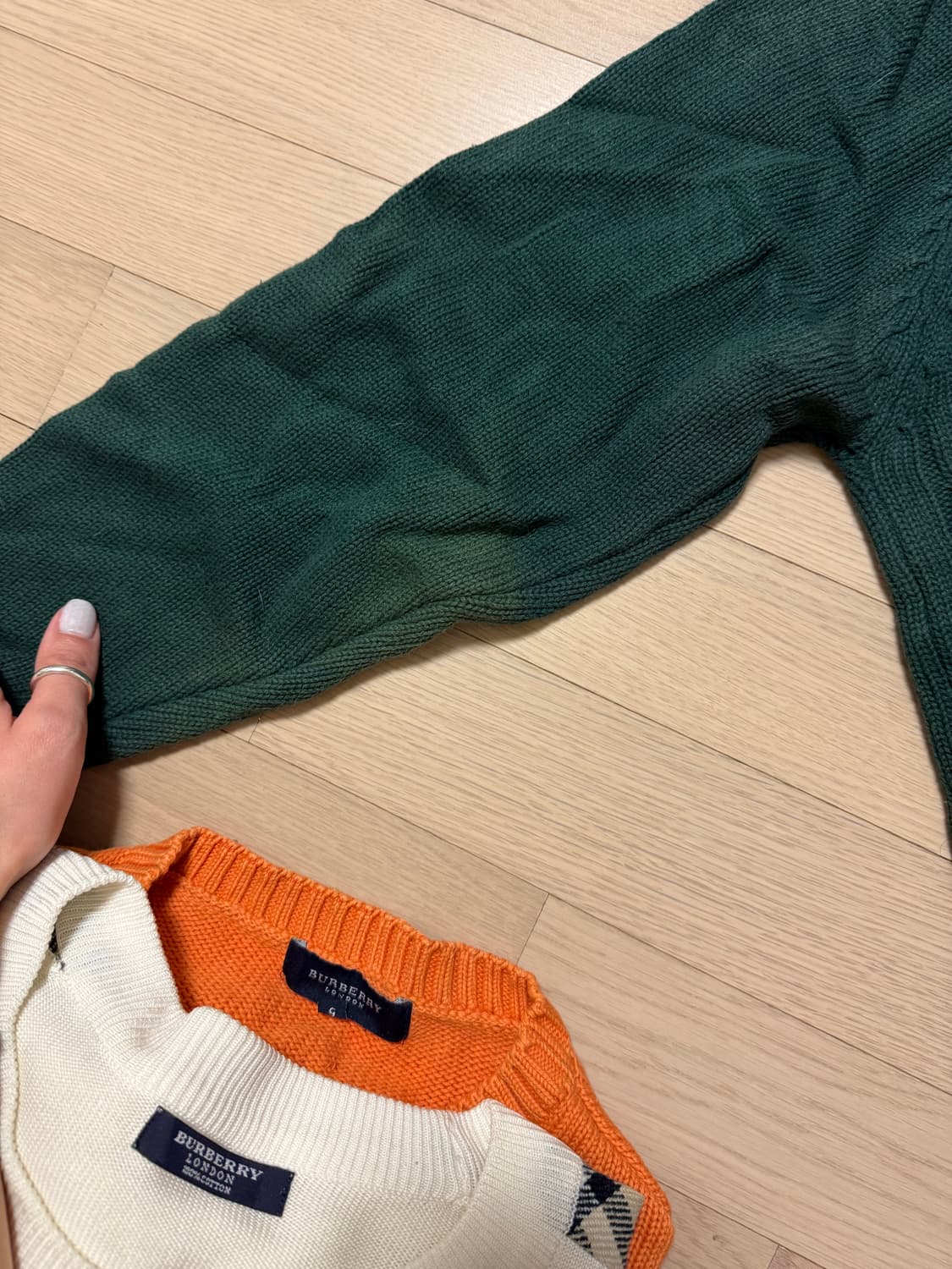 폴로 랄프로렌 꽈배기 니트 그린 남성 xl 상품이미지8