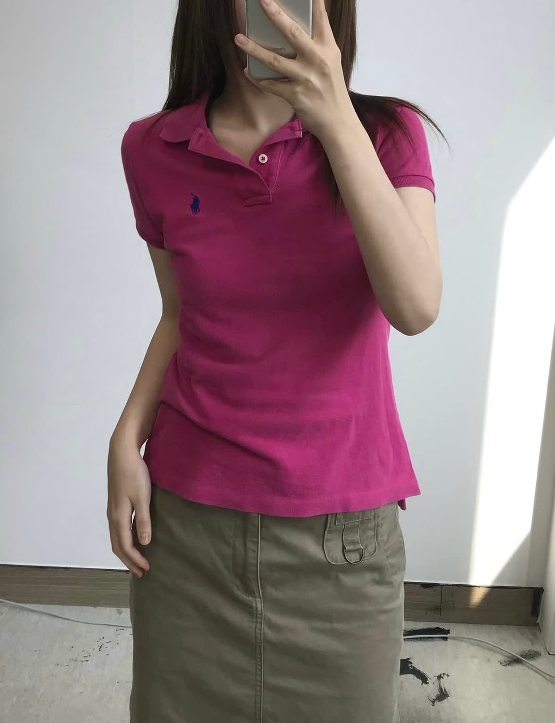 폴로 랄프로렌 핑크 PK 카라 반팔 티셔츠 상품이미지1