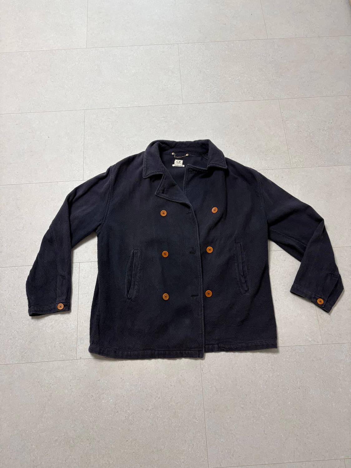 90s CP Company 더블 브레스티드 피코트 네이비 상품이미지1