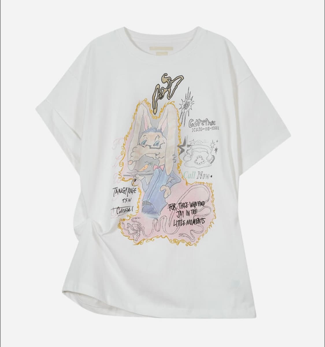 타입서비스 rabbit ruched top white 상품이미지2