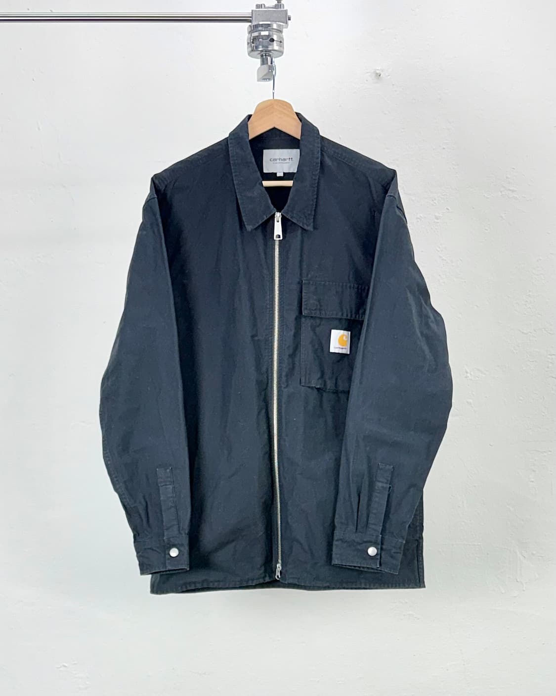 칼하트 wip 블랙 랜더 코튼 셔츠 자켓 상품이미지1
