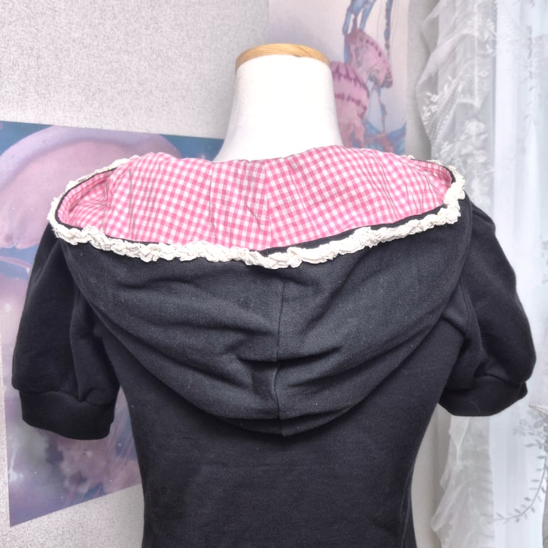 헤이세이 트랄라라 깔 글리터 큐빅 리본 후드 원피스 히메갸루 오네갸루 상품이미지3