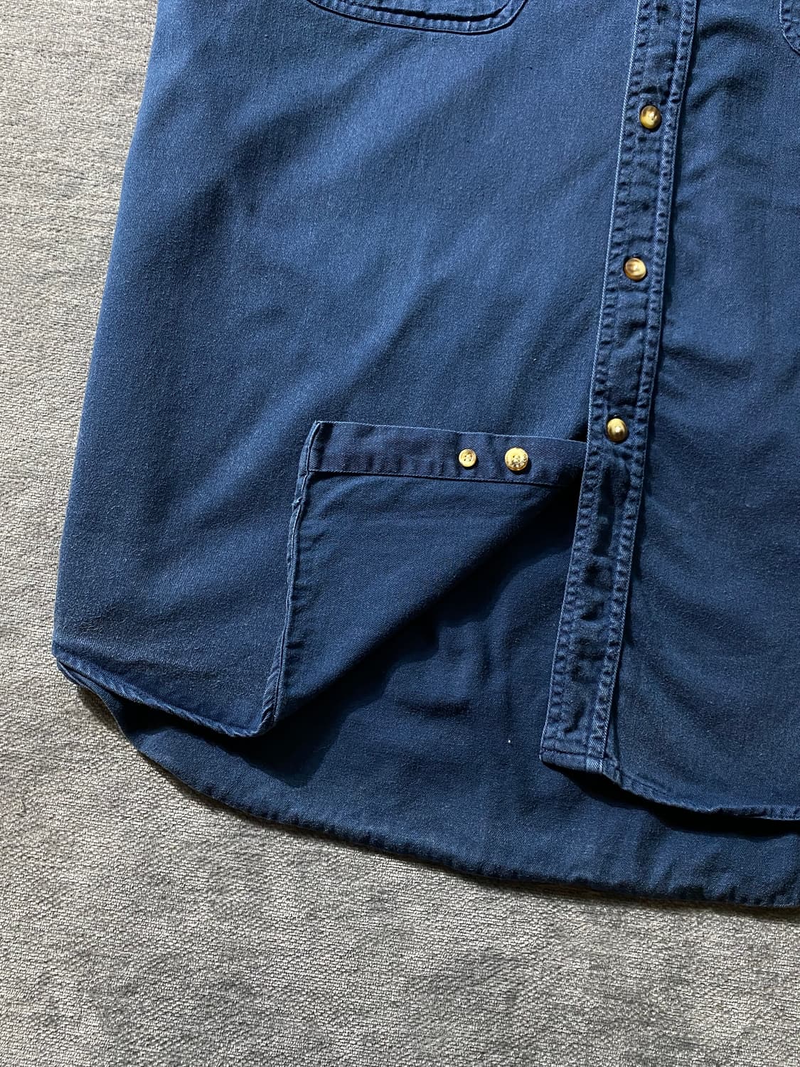 [L] Carhartt 칼하트 네이비 코튼 반팔 셔츠 상품이미지4