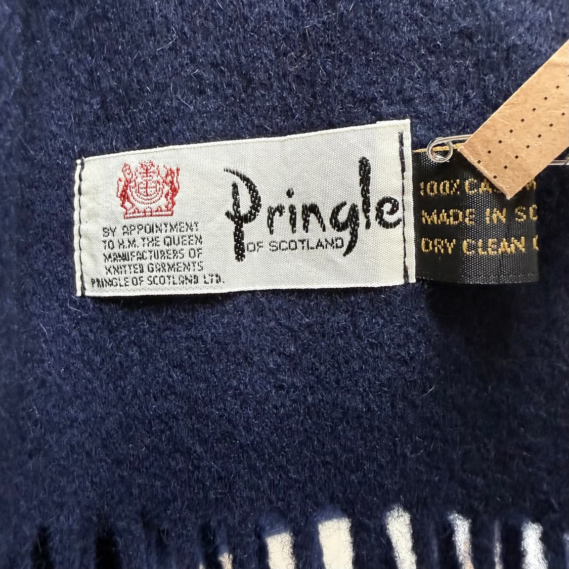 [캐시미어 100%] 프링글 오브 스코틀랜드 네이비 머플러 상품이미지2