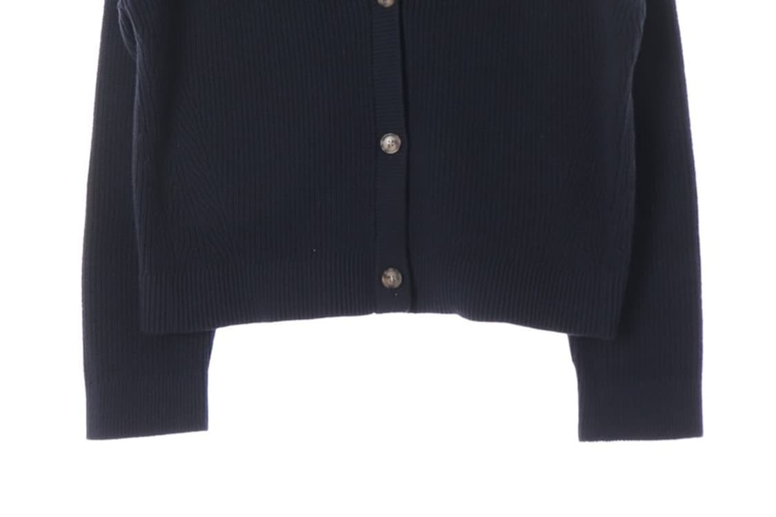 타미힐피거 자수 로고 브이넥 가디건 네이비 L 상품이미지4