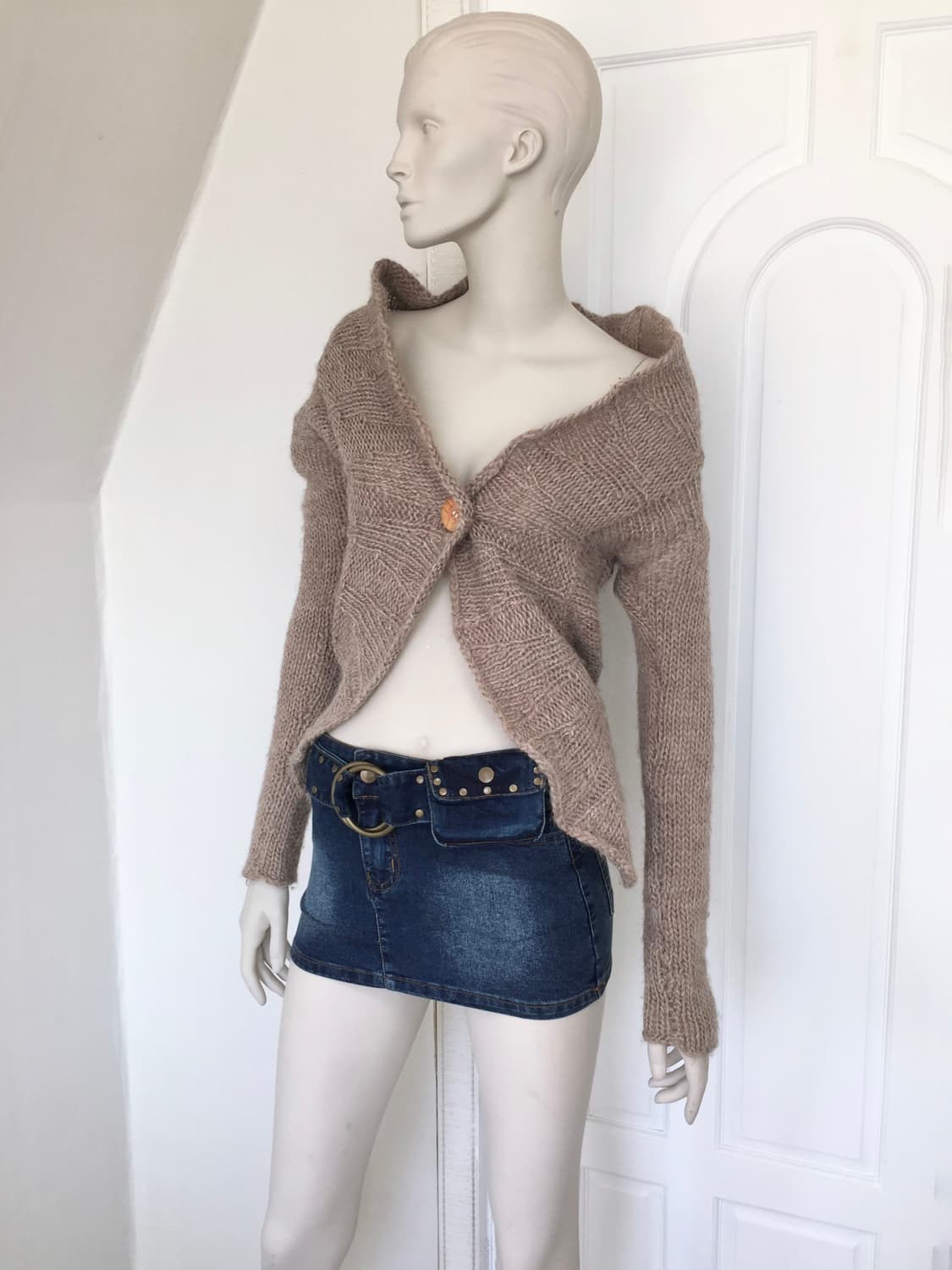 Studded Belt denim Mini Skirt 상품이미지2