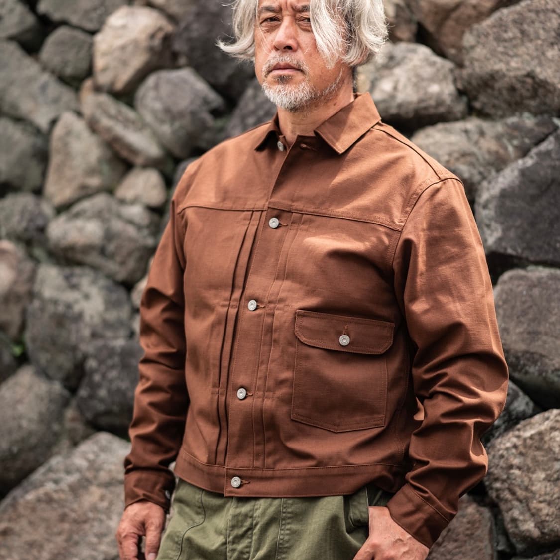 [42]본쿠라 "WILD LIFE TAILOR" 별주 브라운 덕 트러커 상품이미지2