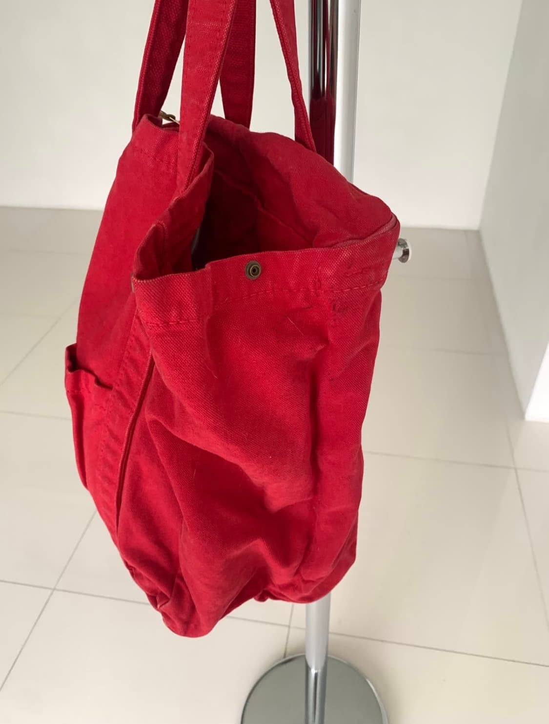 캐피탈 kapital 캔버스 도트백 레드 상품이미지3