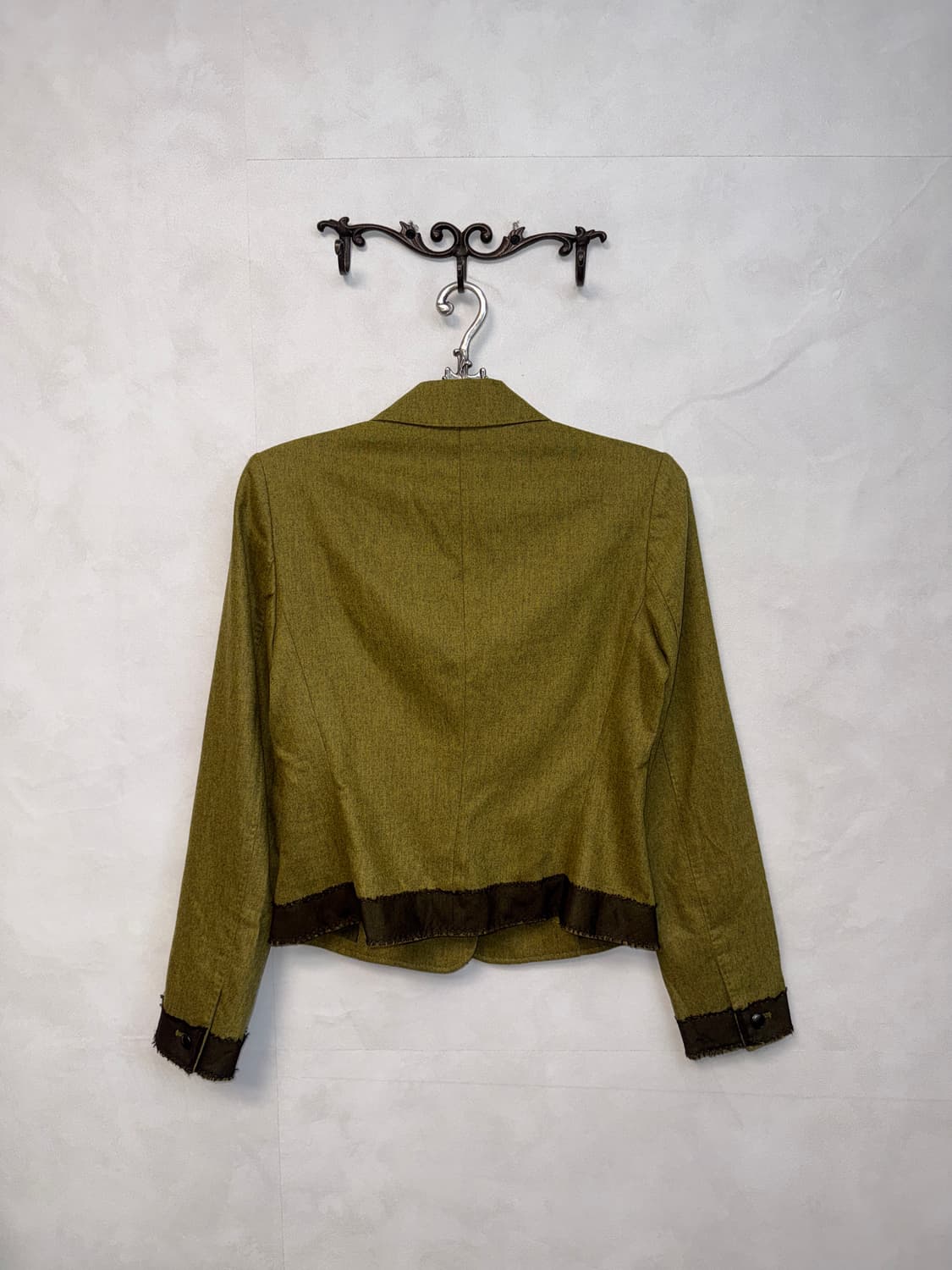 Body dressing khaki wool cashmere setup 상품이미지4