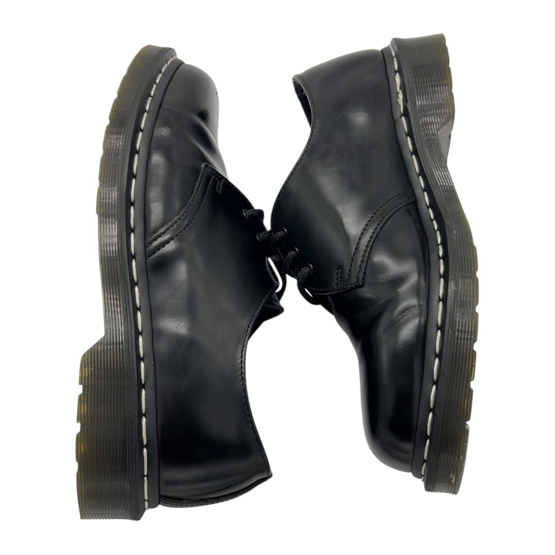 270 닥터마틴 1461 스무스 블랙 화이츠 스티치 (UK8) 상품이미지2