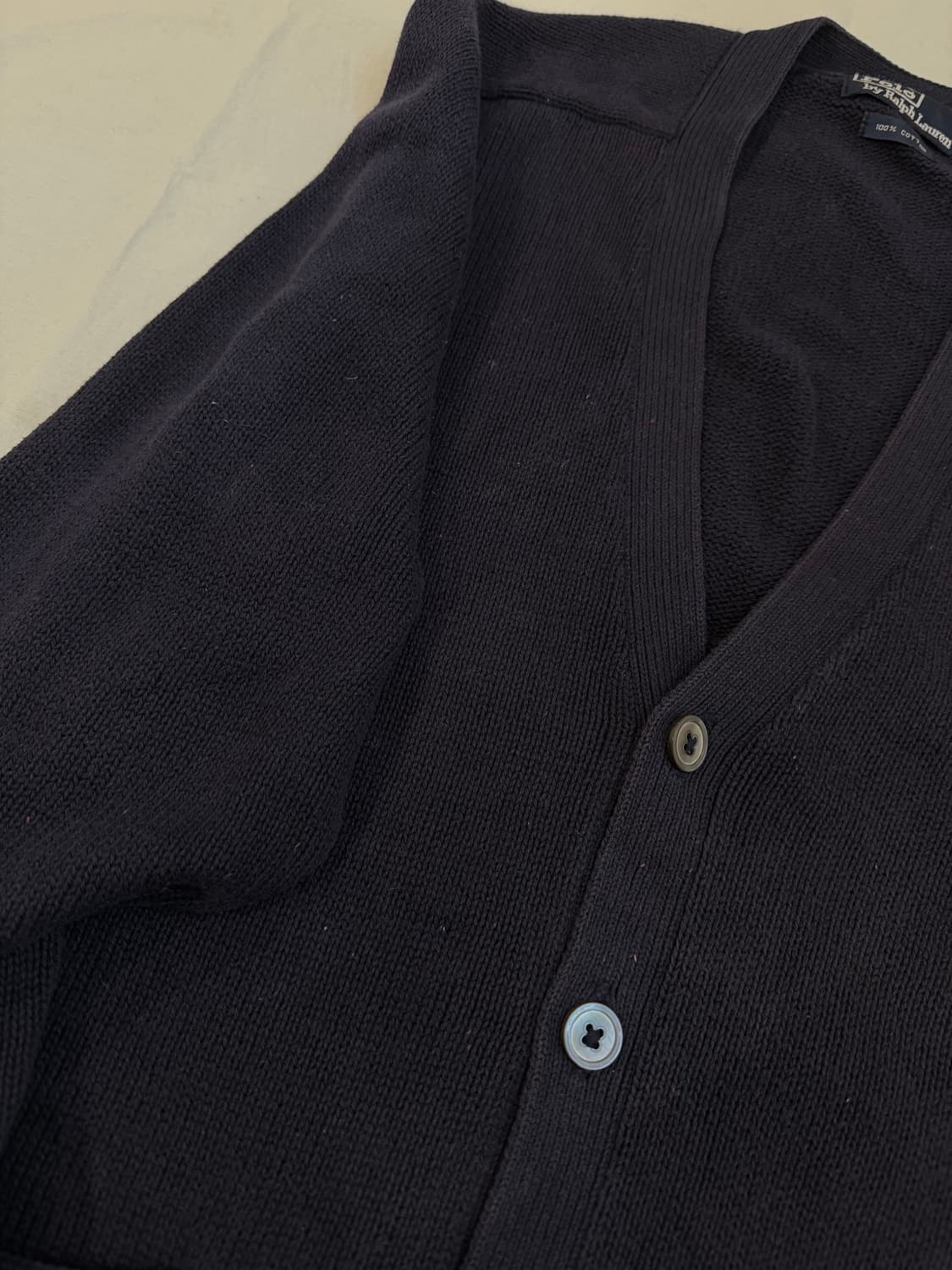 90s 폴로 랄프로렌 코튼 가디건 네이비 상품이미지3