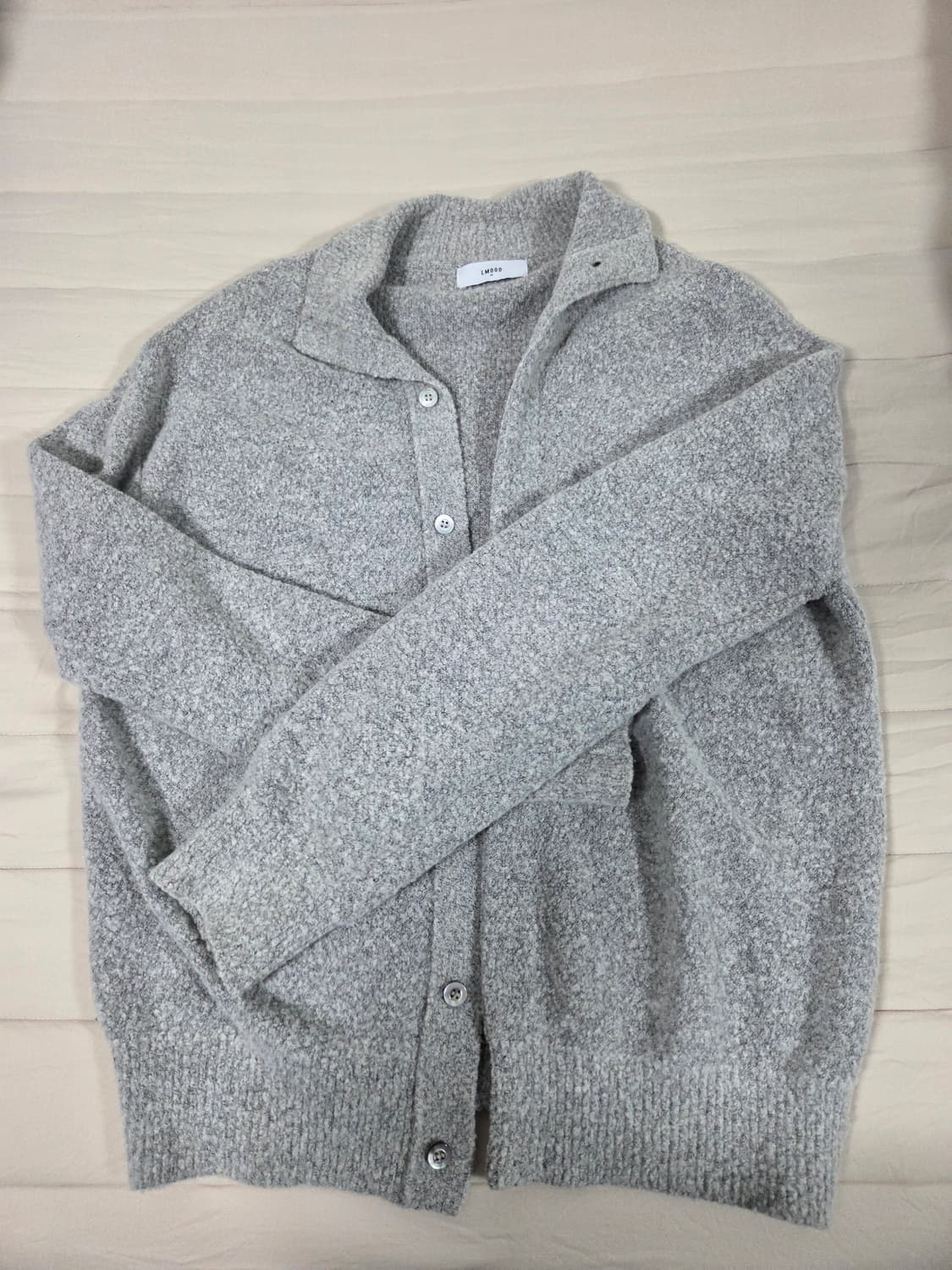 엘무드 부클레 히든 버튼 가디건 오레오 상품이미지2