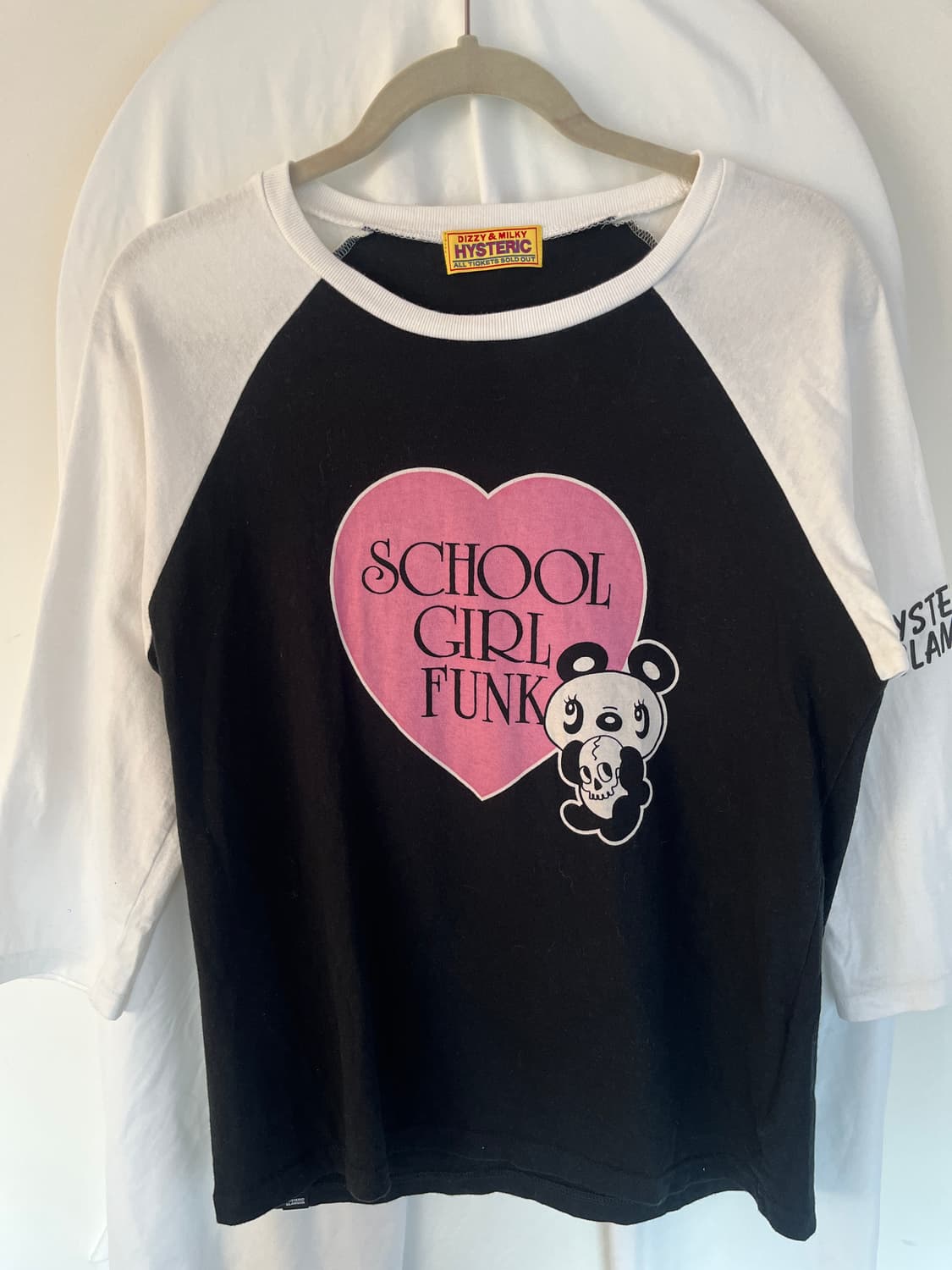 히스테릭 글래머 스쿨 걸 펑크 하트 팬더 나그랑 롱 슬리브 긴팔 티셔츠 상품이미지2