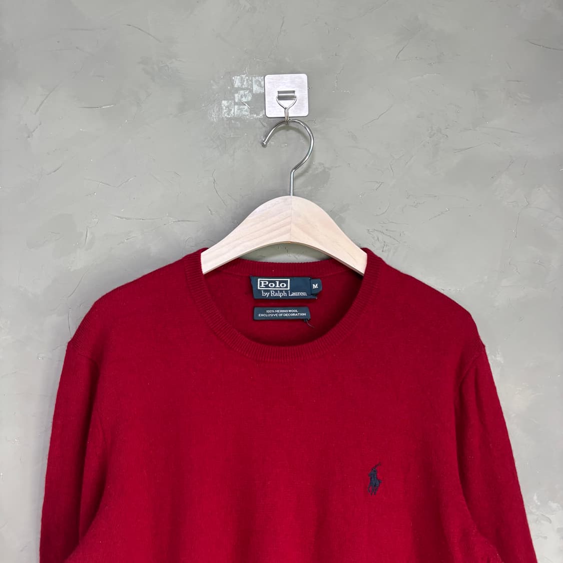 폴로 랄프로렌 메리노 울 니트 빨강 상품이미지2