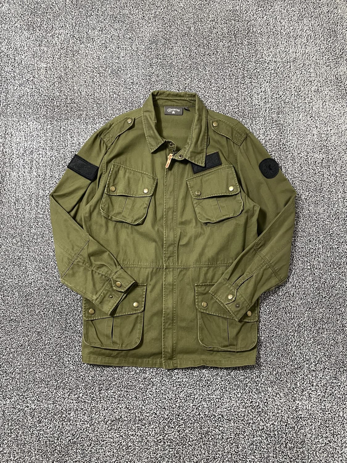빈티지9. 컨버스 밀리터리 카키 야상 멀티포켓 퍼티그 자켓 점퍼 상품이미지1