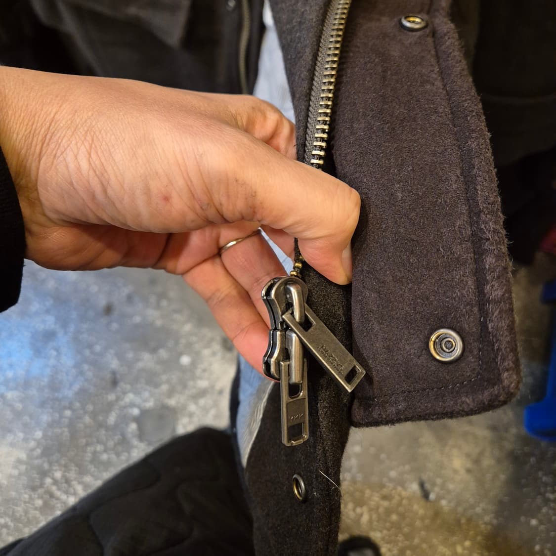 100 헤지스 진카키 울 후드자켓 상품이미지6