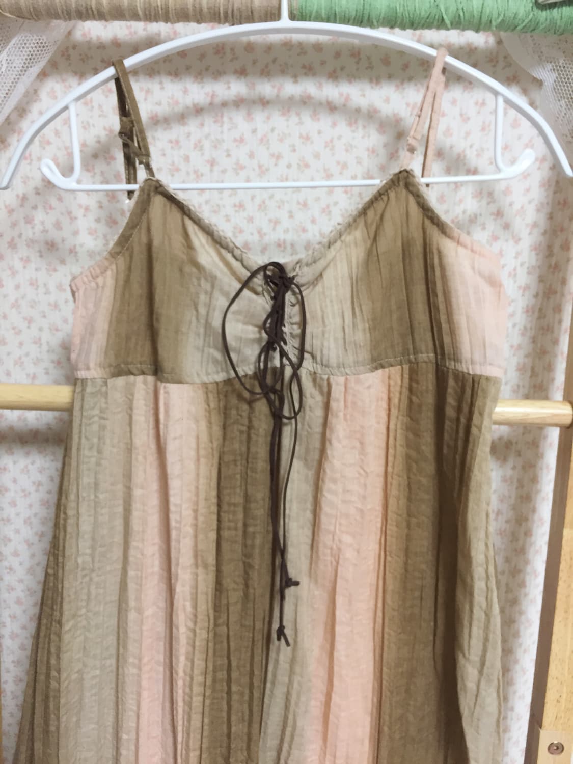 빈티지 딸기초코 아일렛 롱 원피스 상품이미지4
