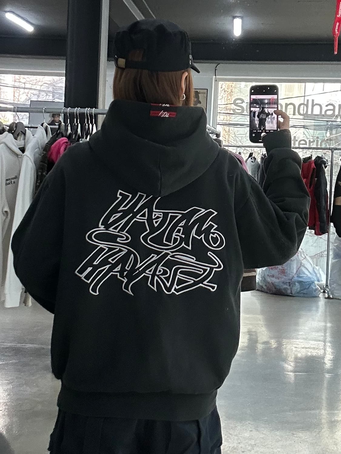 마자플라바 그래비티 자수로고 후드티 상품이미지1