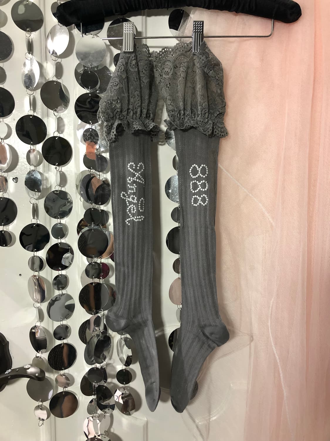 gray angel 888 knee socks 상품이미지1