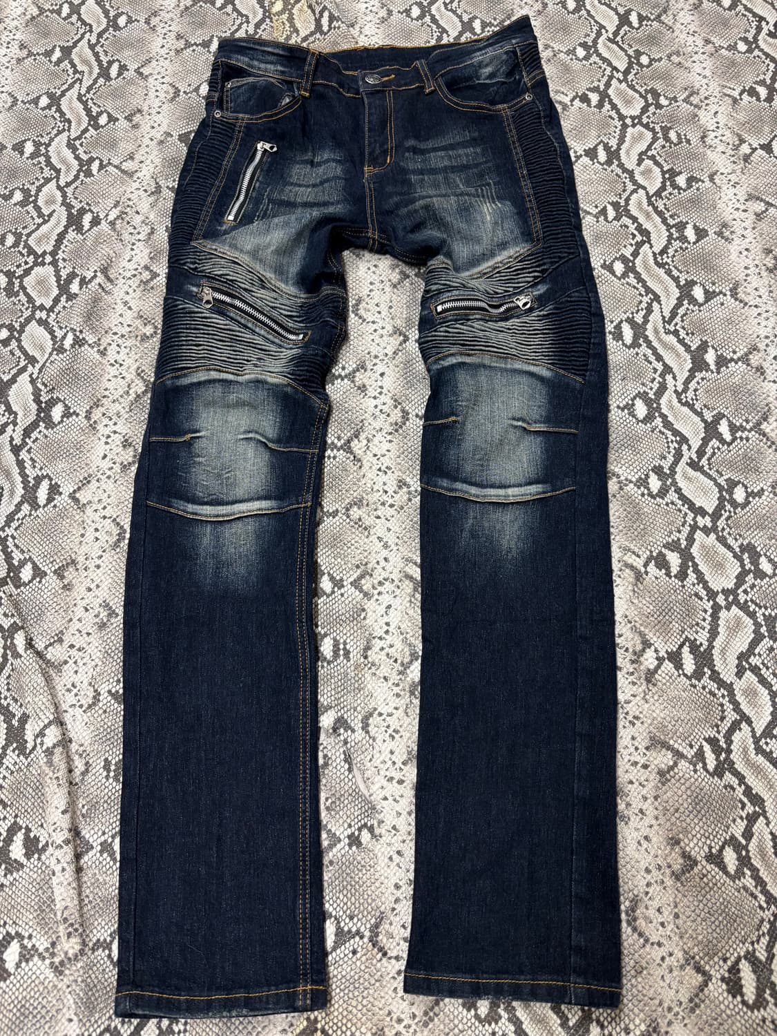 “Vintage” Denim Biker Pants 상품이미지1