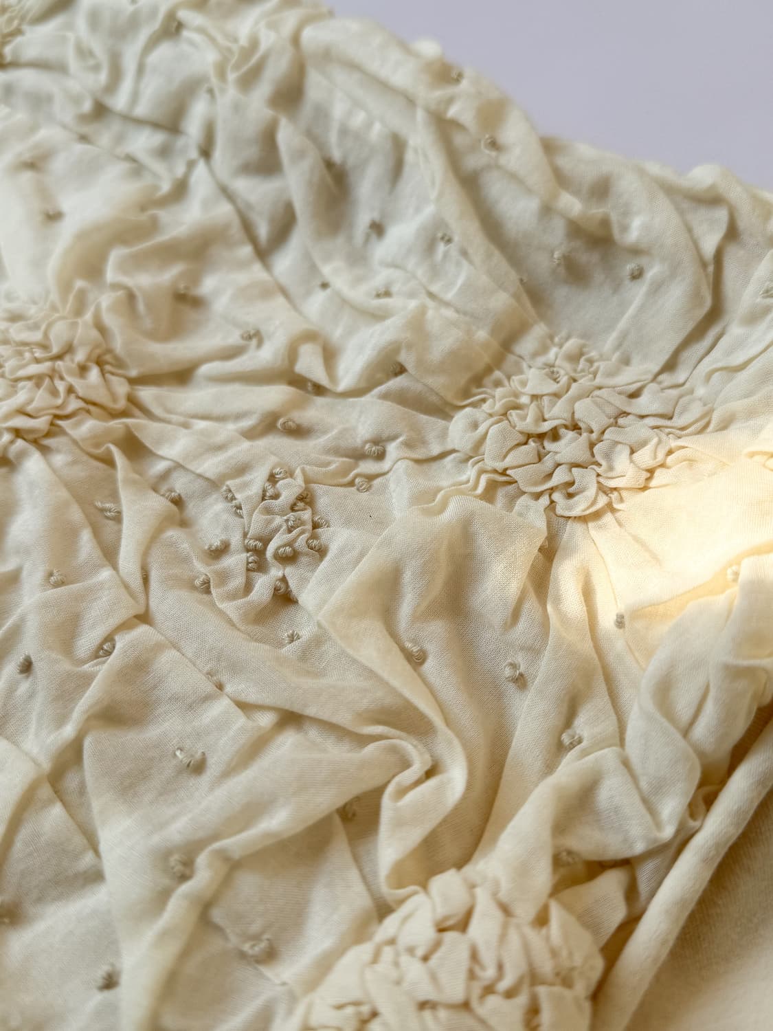 Boucle Floral Pin-Tuck Top 0312 상품이미지5