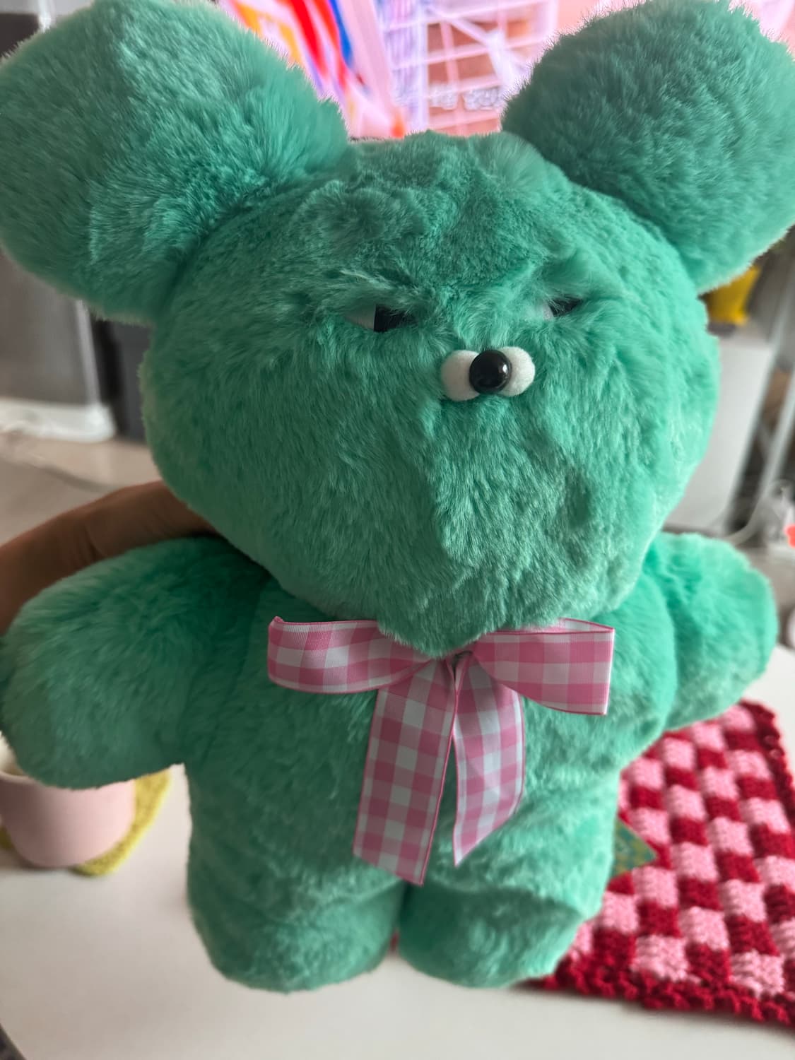 새상품) 미친 촉감대박 와사비베어 중대형 40cm 인형 소장품판매 상품이미지9
