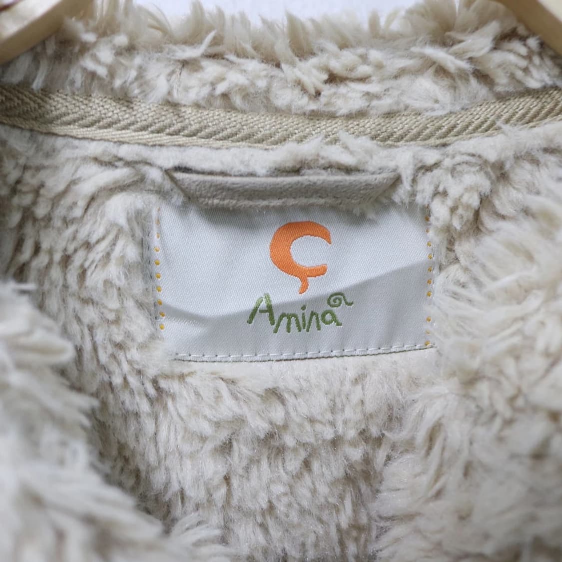 AMINA 베이지 스웨이드 퍼 베스트 61431 상품이미지6