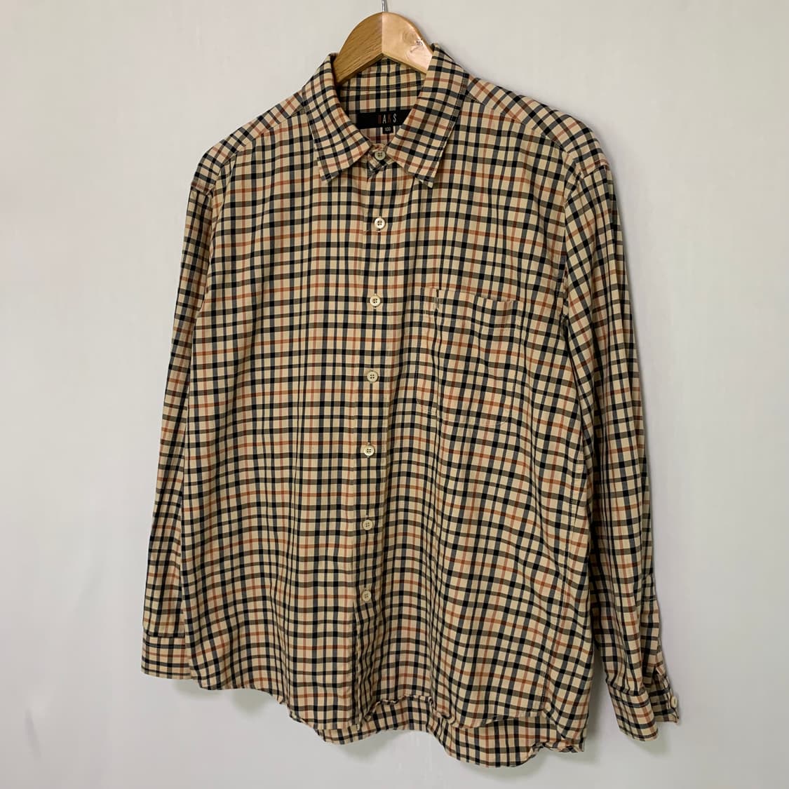 닥스 체크 긴팔 셔츠 100 버버리st 남녀공용 빈티지 체크 남방 상품이미지3
