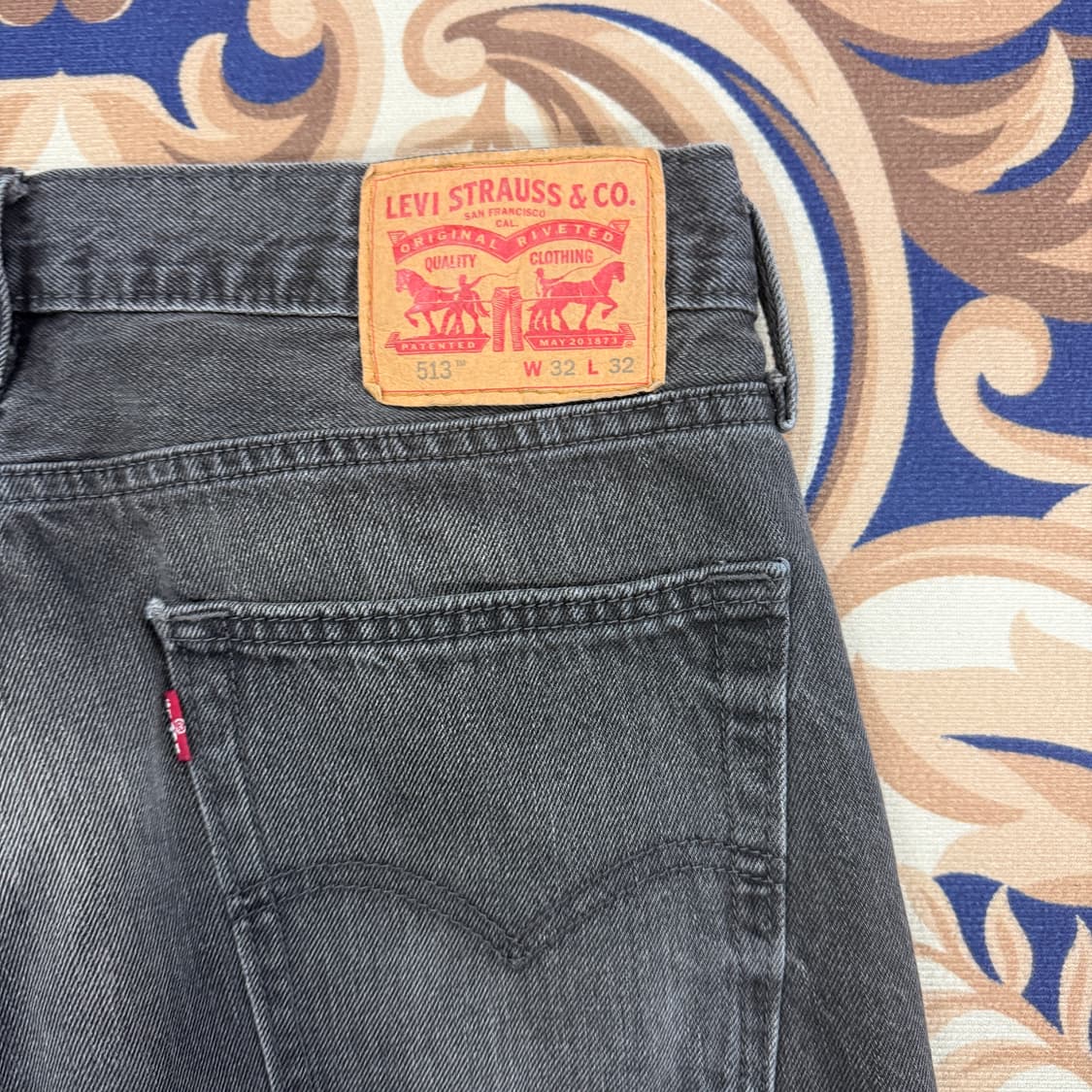 (32)리바이스Levis 513 흑청 데님팬츠 상품이미지2