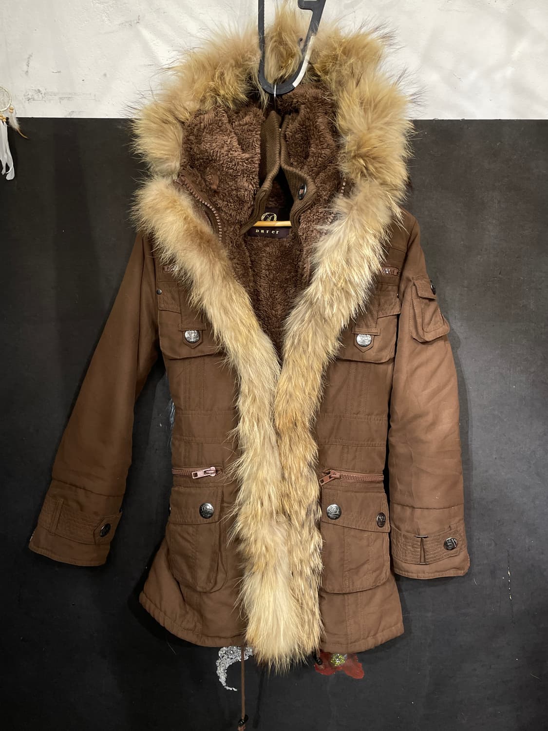 일본빈티지 Durer 멀티 포켓 라쿤 퍼 필드 자켓 M 상품이미지7