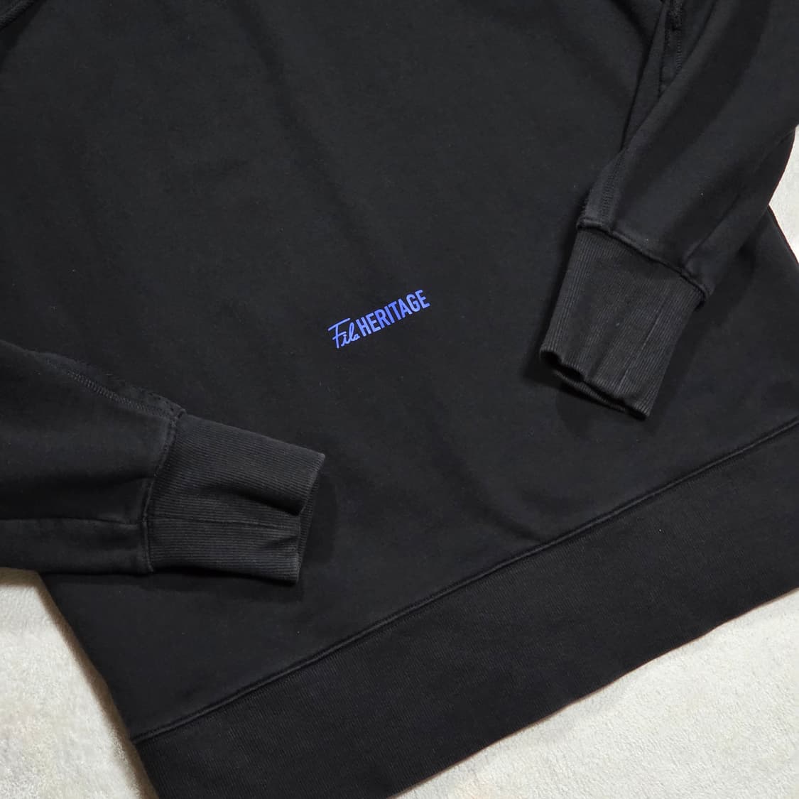 필라 블루 프린팅 블랙 후드티 상품이미지6