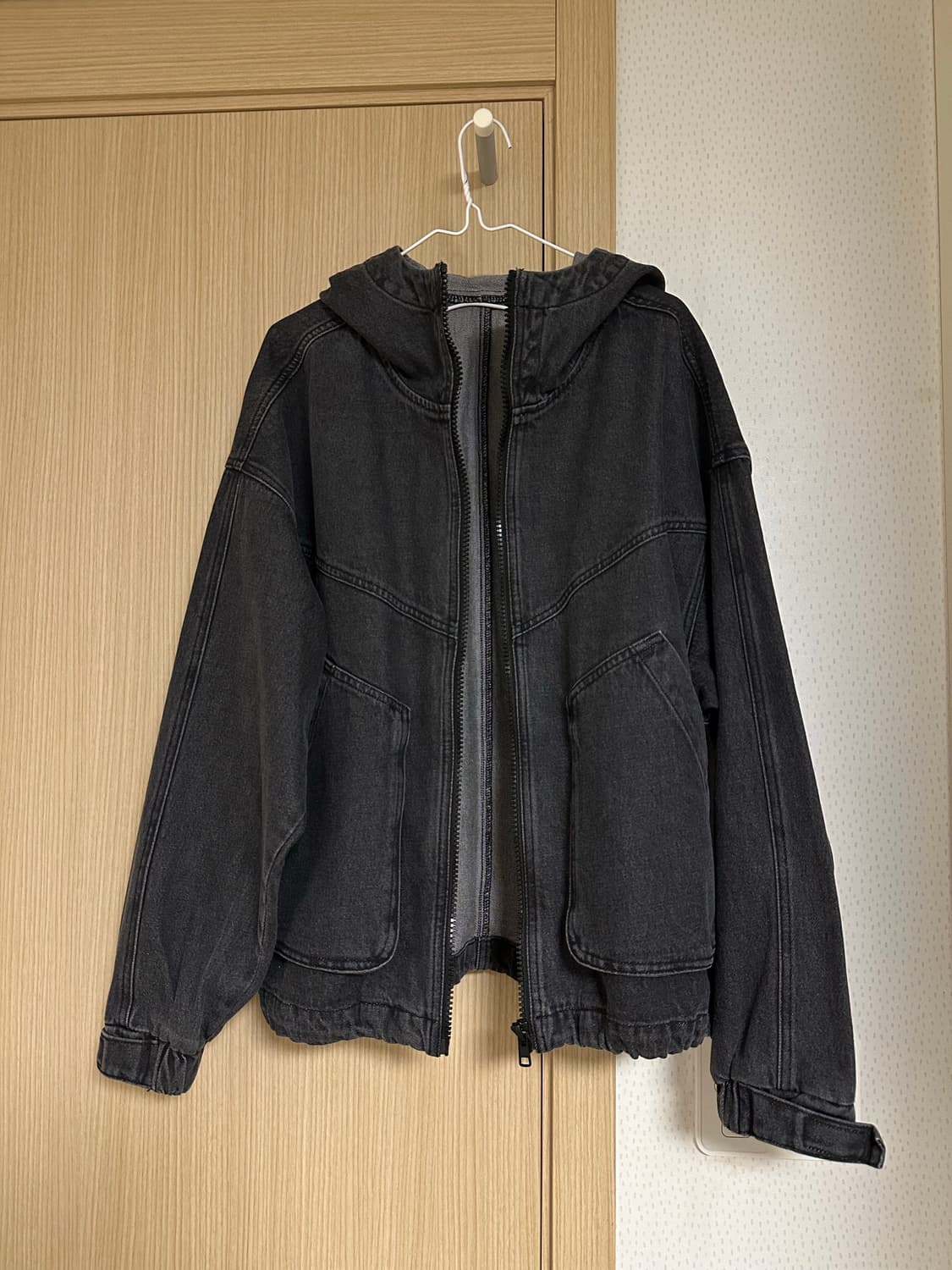 에잇세컨즈 후드 블루종 자켓 애쉬데님 m사이즈 정가 89,900원 상품이미지1