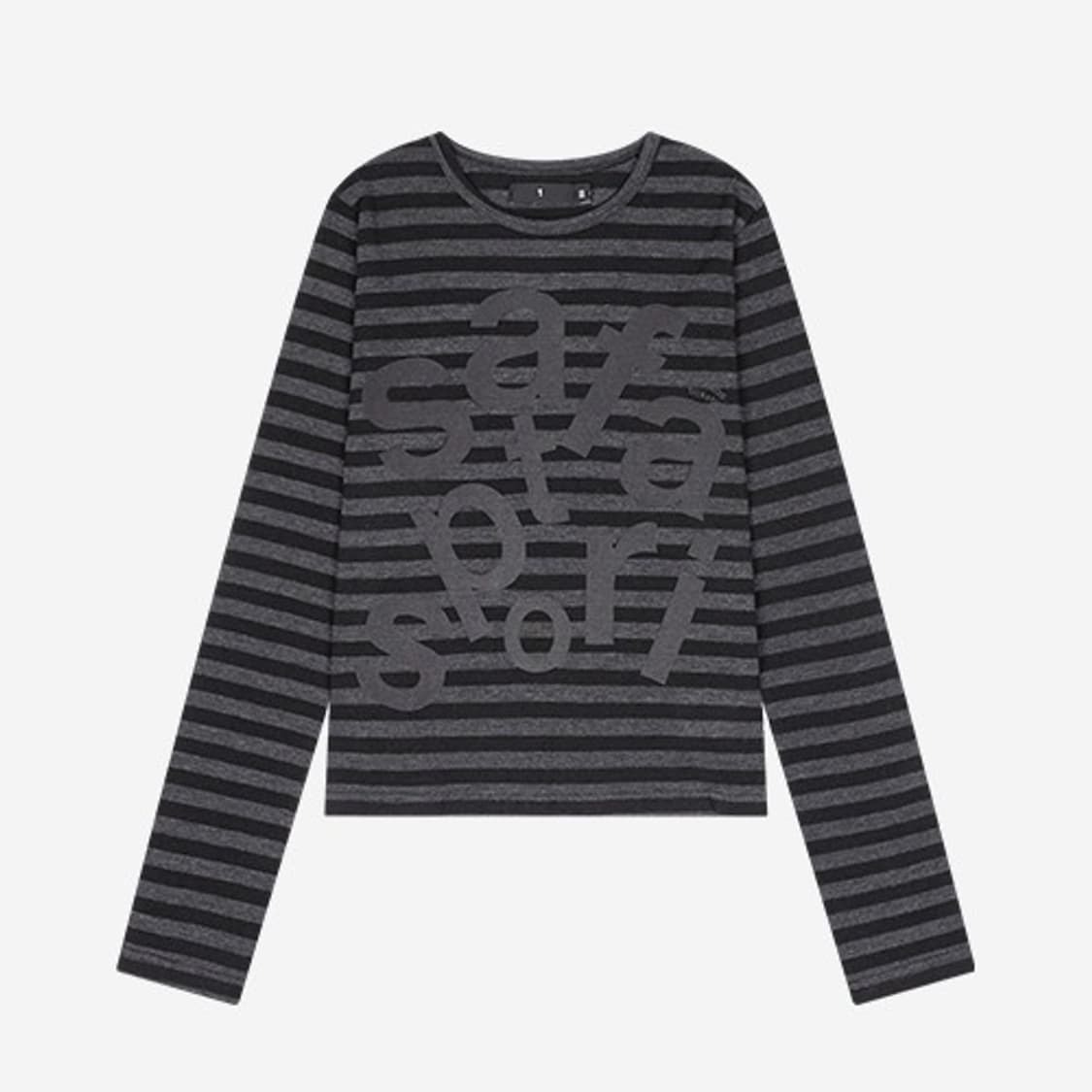 사파리스팟 스트라이프 보더티 블랙 1사이즈 상품이미지1