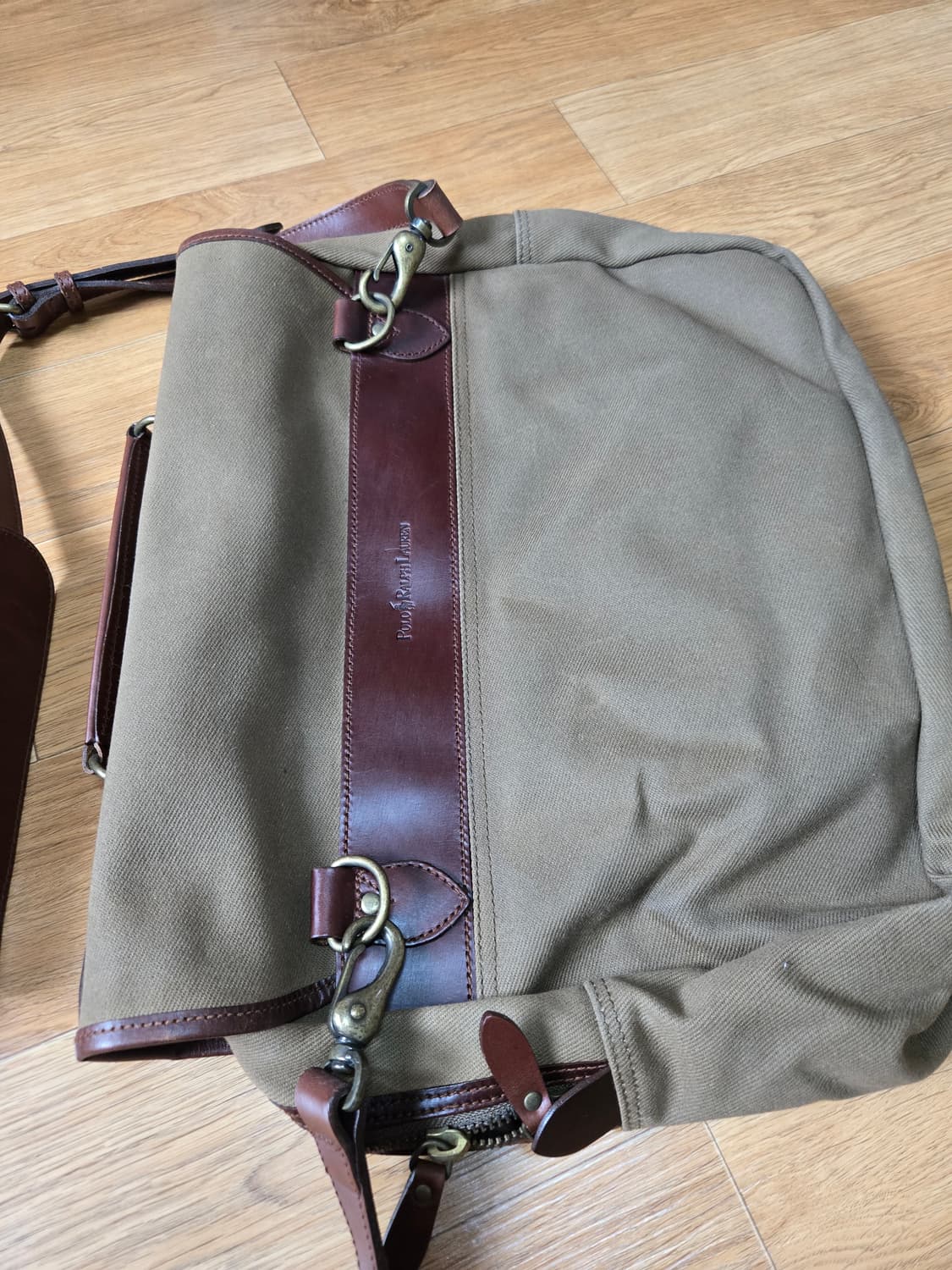 폴로 랄프로렌 레더 트랩 캔버스 메신저백 상품이미지5